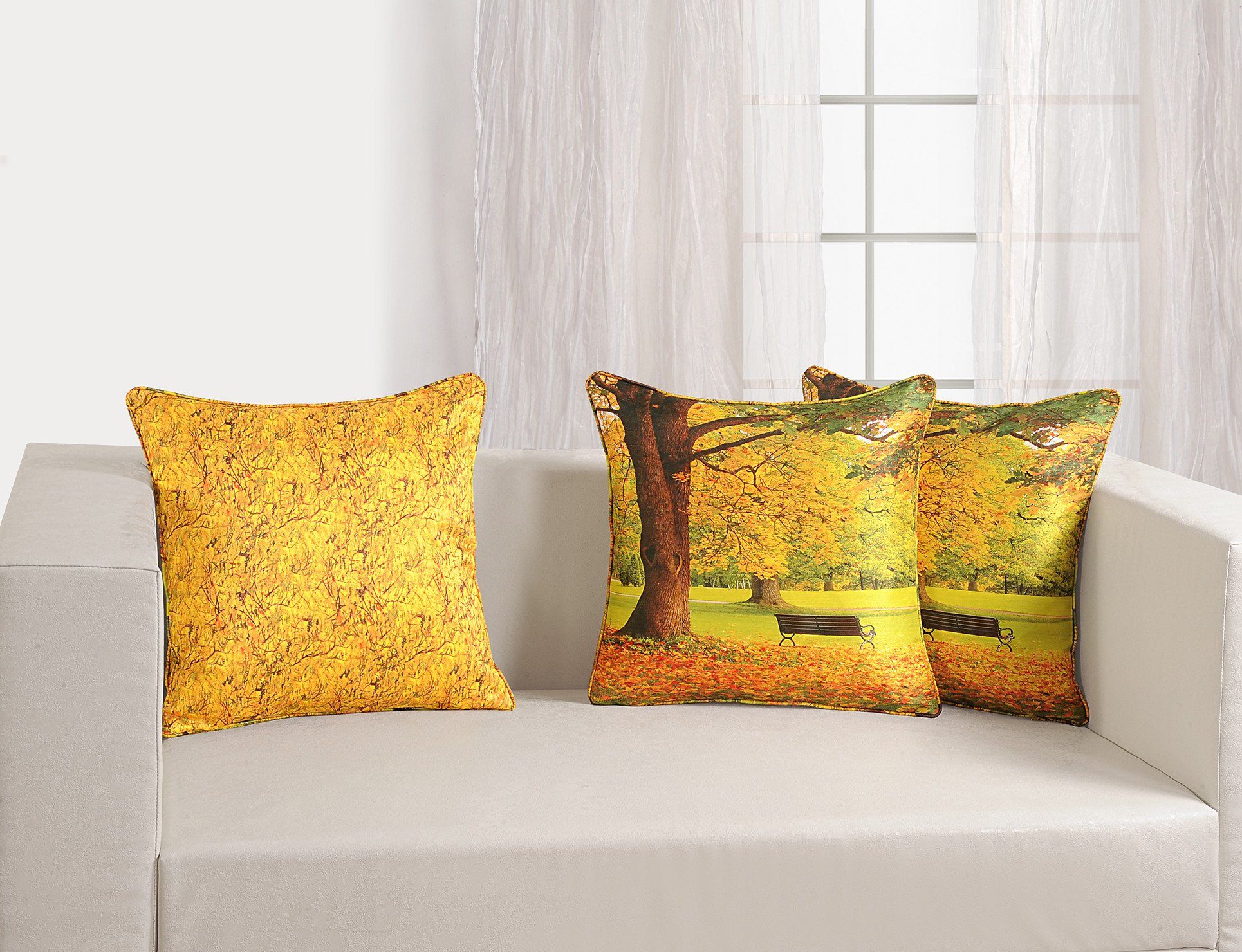 YELLOW CUSHION COVER CANOPUS - Flickdeal.co.nz