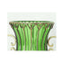 51Cm Green Glass Floor Vase With 12Pcs White Artificial Flower Set