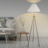 Modern LED Floor Lamp Stand Reading Light Decoration Indoor Classic Linen Fabric