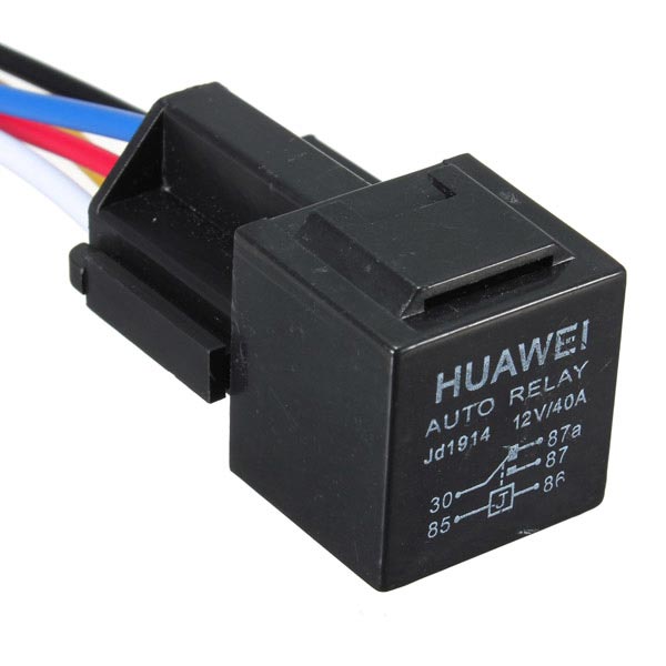 12V 30 40 Amp Car 5 Wire Terminal Relay Socket Harness Wiring