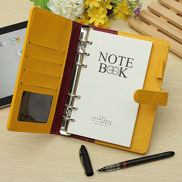 Vintage Identity Organiser Planner Leather Look Diary Notebook