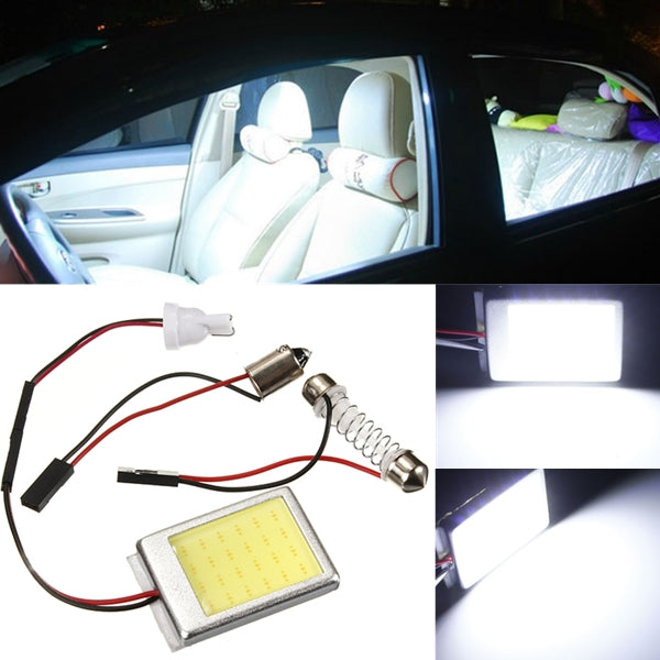 T10 Dome BA9S Festoon Car License Plate COB LED Light Lamp White