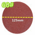 60 Grit 125mm Flocking Sandpaper Sand Paper Sheet Disc Wheel Wood Working Polishing Tool