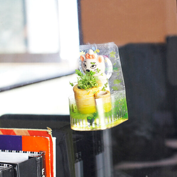 DIY Mini Ceramic Animal Chuck Potted Plant Desktop Office Decor