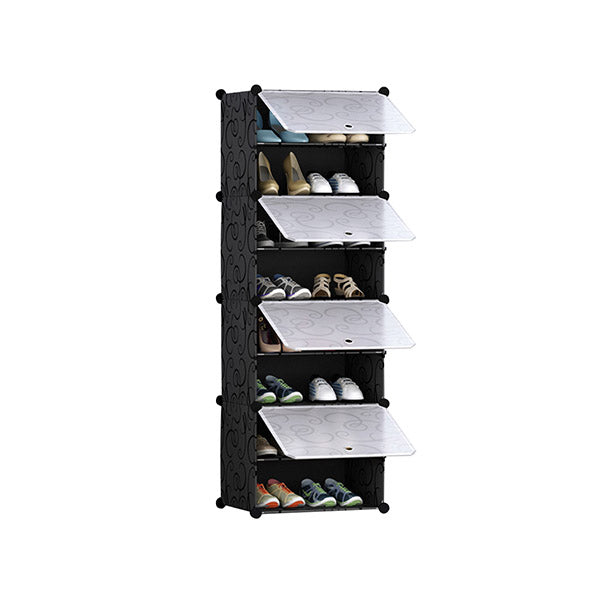 8 Tier Shoe Rack Organizer Storage Stackable With Cover