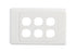 6 Gang Wall Plate Clipsal Compatible White