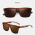 Wooden Polarized Sunglasses Mens Womens Square Glasses Bamboo Wood Glasses w/ Box