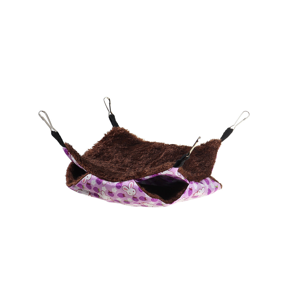 Pet Hammock Double-Layer Plush Fleece Soft Hanging Nest Sleeping Bed for Pet Home Decoration