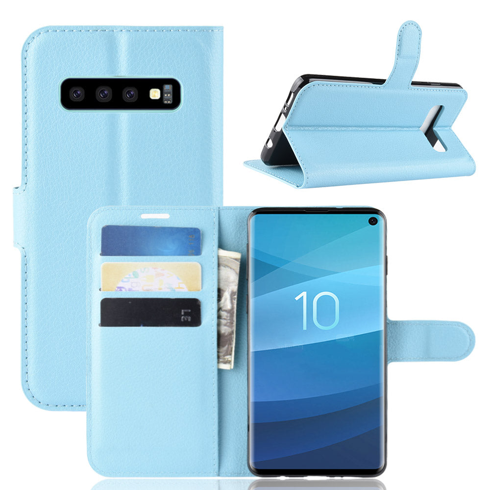 PU Leather Wallet Kickstand Flip Protective Case For Samsung Galaxy S10 6.1 Inch