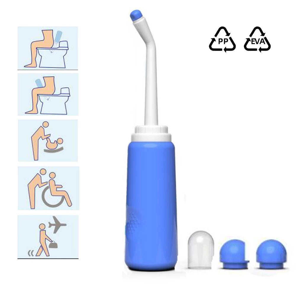 500ml Handheld Washing Sprayer Bidet Portable Long Nozzle Accurate Baby Large Capacity Toilet Travel for Personal Cleaner