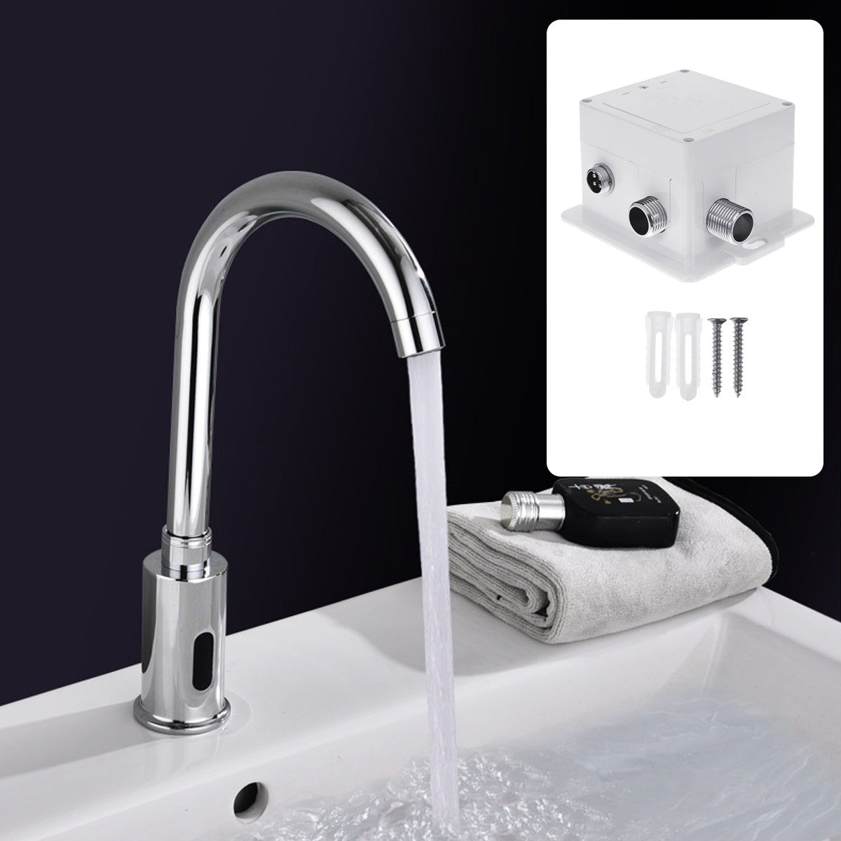 Infrared Sensor Kitchen Sink Faucet Smart Touchless Single Cold Water Tap
