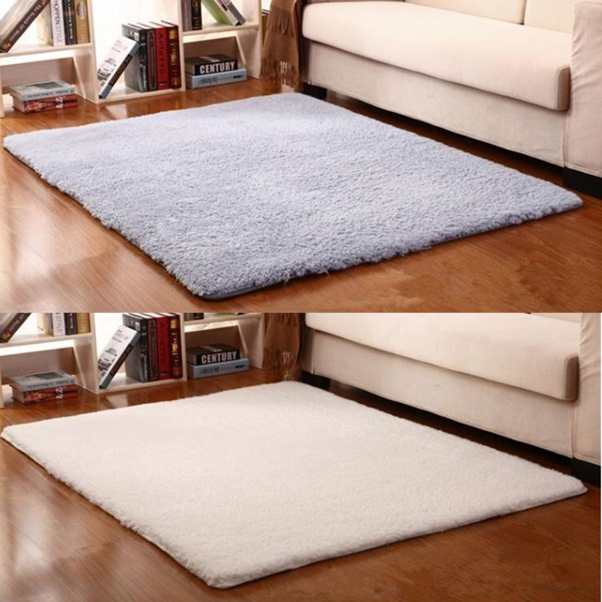 Modern Non-slip Polyester Carpet Area Rug Bedroom Linving Room Floor Bath Mat