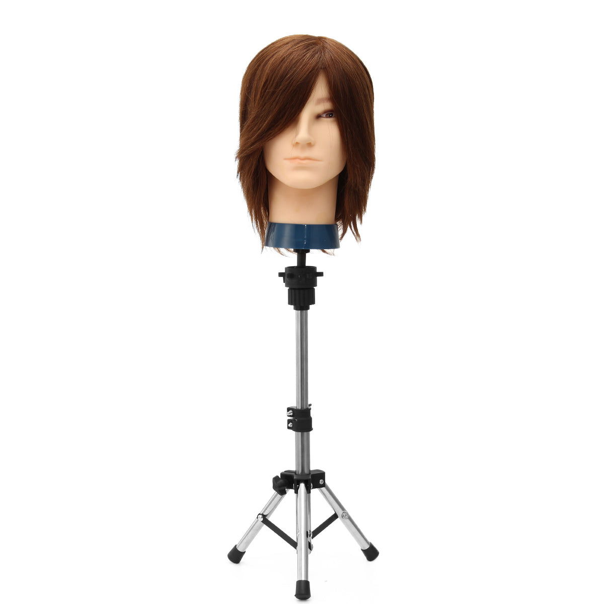 Adjustable Mini Wig Stand Hairdressing Tripod Hairdresser Training Mannequin Head Holder Clamp False Head Mold Stand Hair Wig