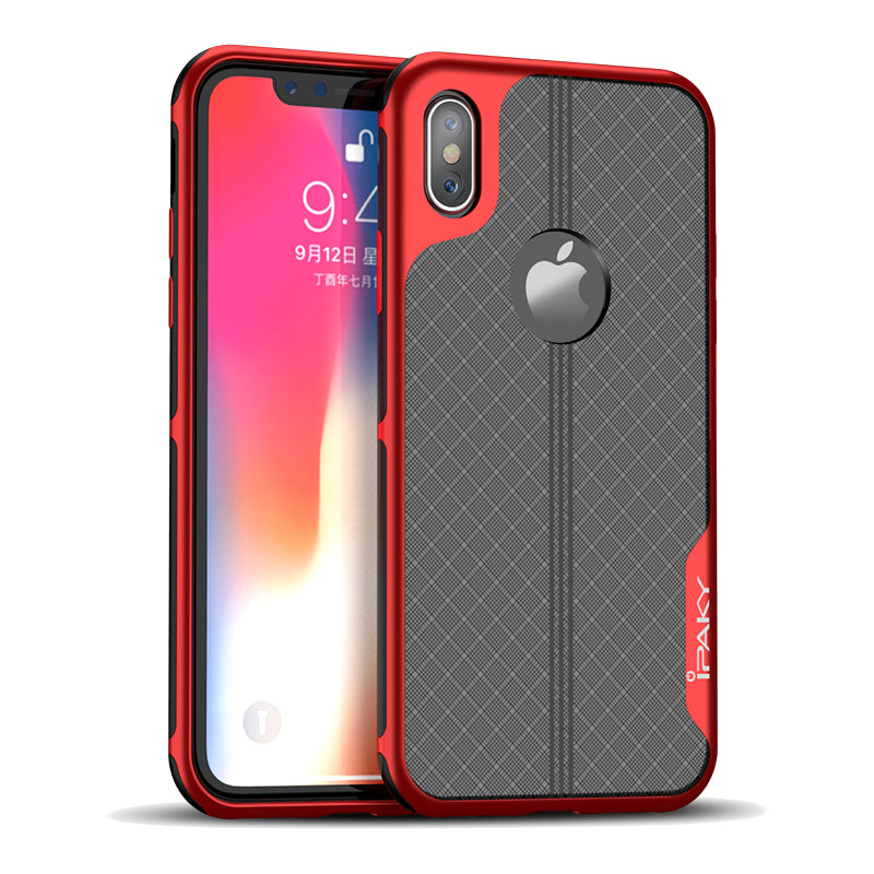 iPaky Plating Anti Fingerprint Protective Case For iPhone X Drop Resistant Heat Dissipation Hard PC