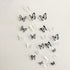 Miico 18Pcs 3D Black White Butterfly Wall Sticker Fridge Magnet Home Decor Sticker Art Applique