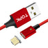 TOPK F-Line2 LED Magnetic Micro USB Braided Fast Charging Data Cable 1M For Phone Tablet