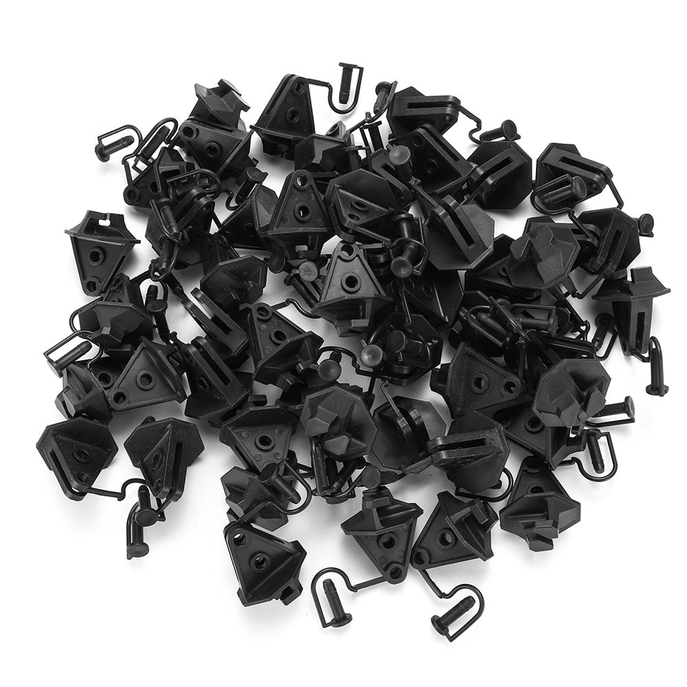 50pcs Pin Lock Nail-on Insulators For Electric Fence With Steel Post Wire Cord Electric Wire Fence