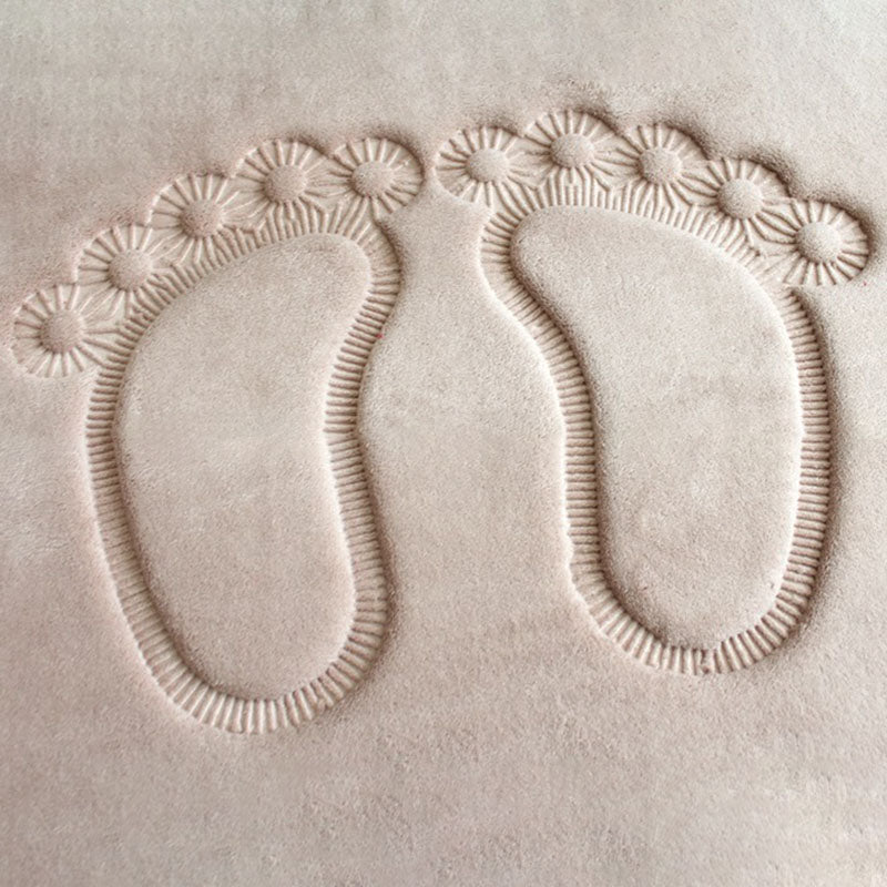 Embossed Memory Foam Carpet Feet Slip-resistant Waterproof Comfortable Absorbent Mats Doormat Memory Foam Chronic Rebound 3D Printing Footprint Absorbent Non-slip Mat