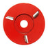 90mm Diameter 16mm Bore Red Power Wood Carving Disc Angle Grinder Attachment 