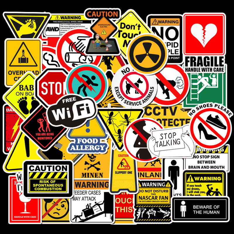 Warning Warning Sign Stickers