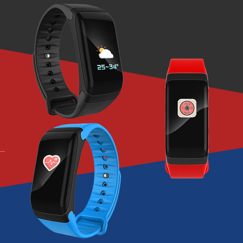 KALOAD F601 Color Screen Sports Heart Rate Blood Pressure Monitor IP67 Waterproof Smart Wristband