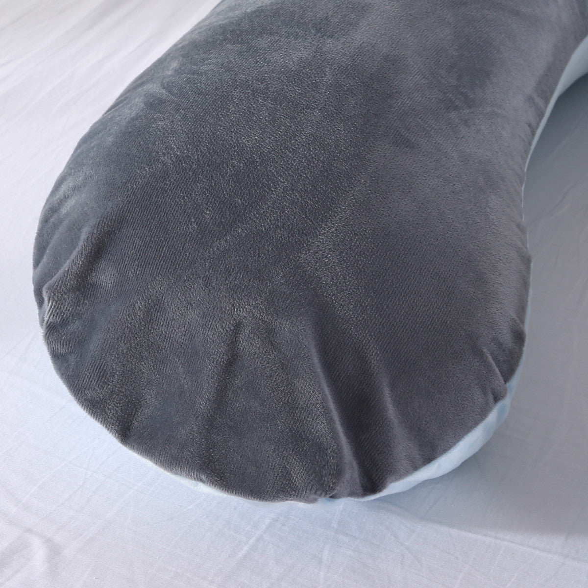 U-Shaped Woman Gravida Pillow Grey Oversized Comfortable Full Body Cushion