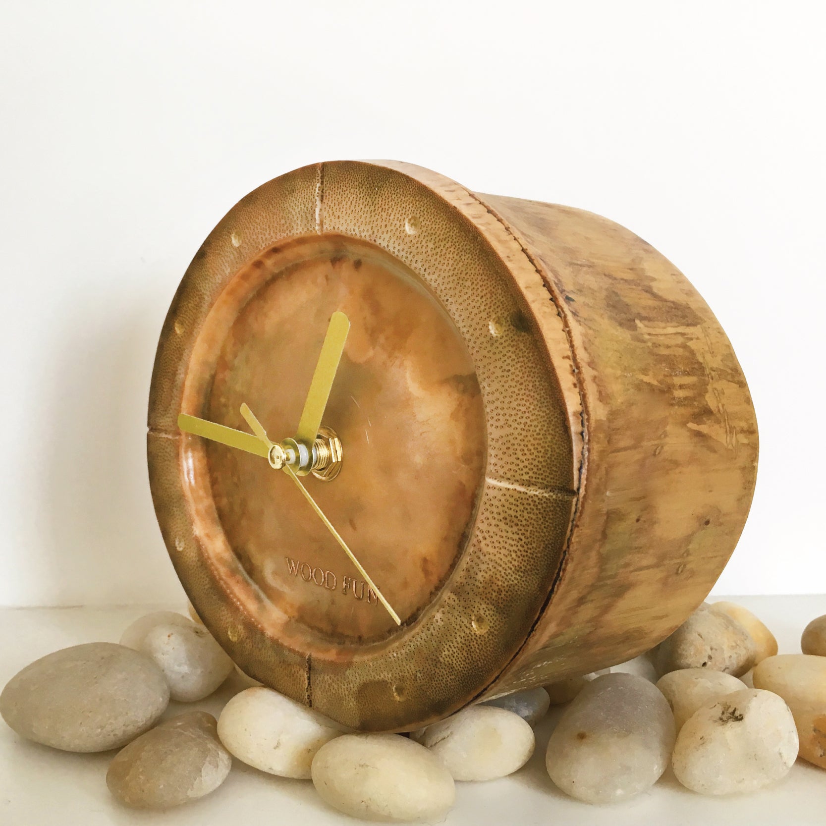 Custom Wooden Bamboo Bamboo Tube Creative Modern Minimalist Decorative Art Japanese Nordic Bamboo Silent Seat Clock