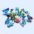 12Pcs 3D Blue Colorful Butterfly Wall Sticker Chrismas Home Decor Art Applique