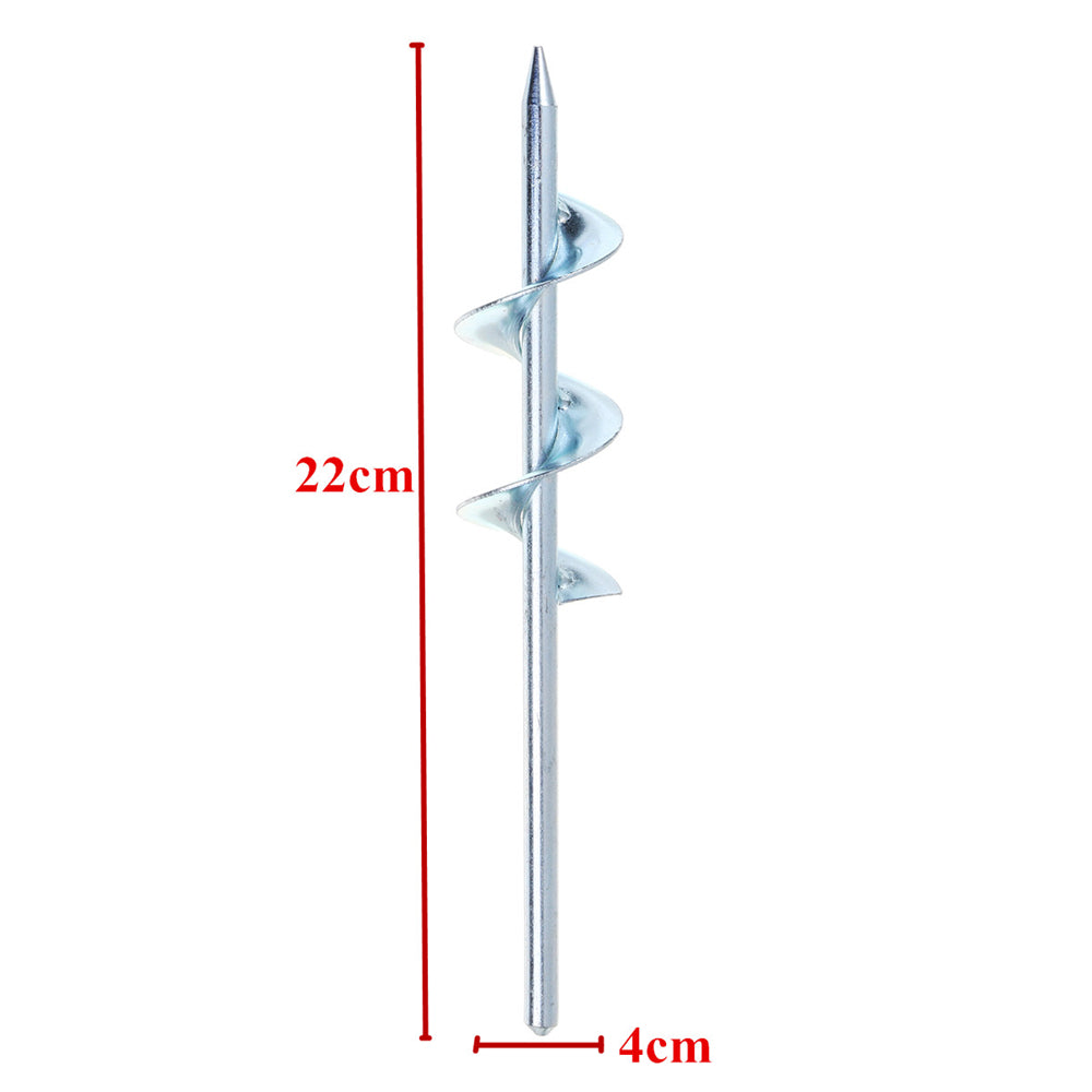 Round Shank 4x22cm Garden Auger Small Earth Planter Drill Bit Post Hole Digger Earth Planting Auger Drill Bit for Electric Drill