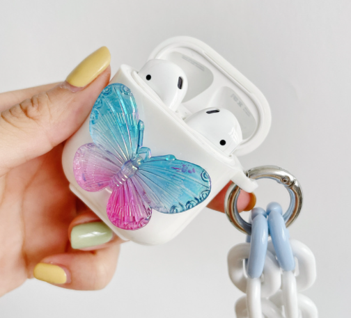 Stereo Butterfly Headphone Cover Bluetooth Wireless Transparent Soft Shell