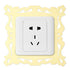 4pcs Gold Flower vine Light Switch Surround Sticker Cover Vinyl Wall Skin