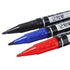 Deli 12pcs Colored Dual Tip 0.5/1 mm Fast Dry Permanent Sign Marker Pen