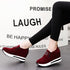 TENGOO Ldy-A Women Leisure Platform Hidden Wedge Heels Slip on Sneakers Shoes Sports Shoes