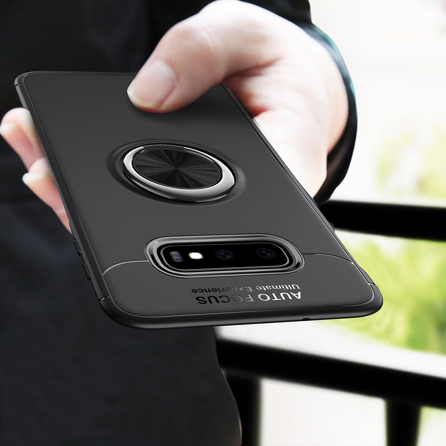C-KU 360º Rotating Ring Grip Kicktand Protective Case For Samsung Galaxy S10e 5.8 Inch 2019
