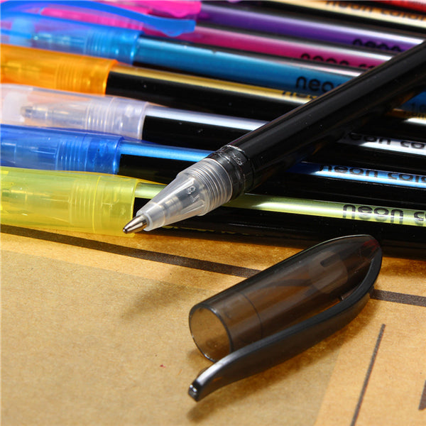 12 Pcs Color Gel Pen Set Adult Coloring Book Ink Pens Drawing Painting Craft Art