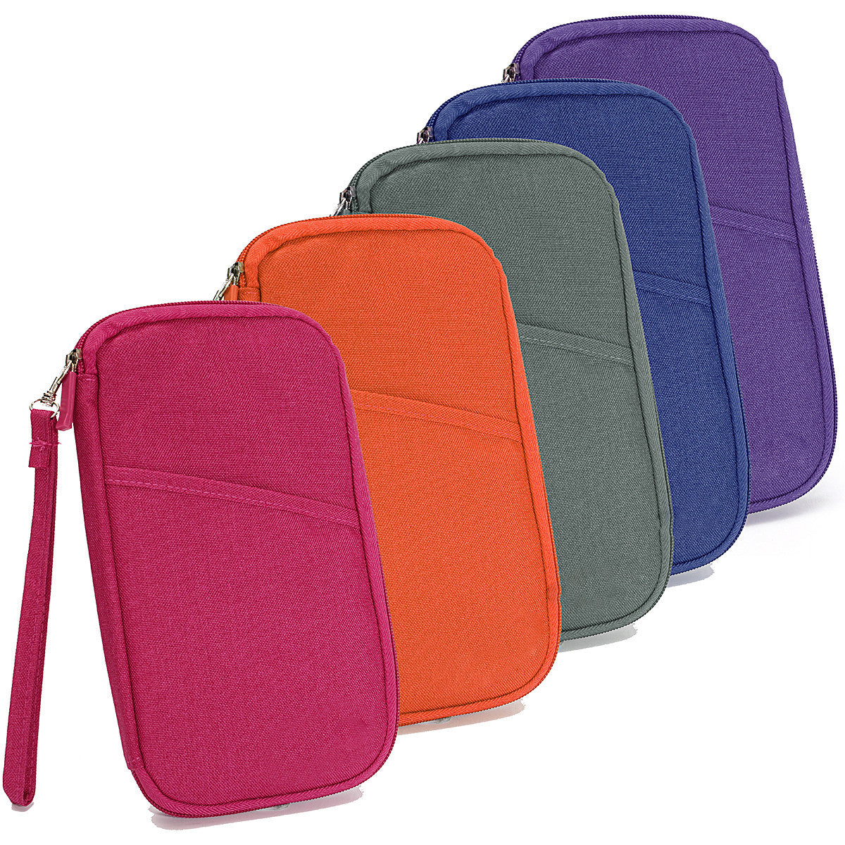 Waterproof Pen Pencil Phone Travel Passport ID Credit Card Ticket Wallet Purse Makeup Zipper Storage Holder Bag Case
