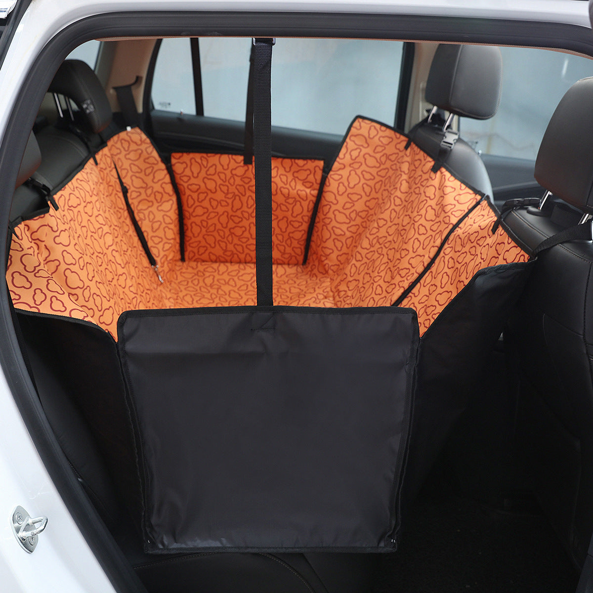 Printed Simple Rear Two-seater Car Mat For Pet Car