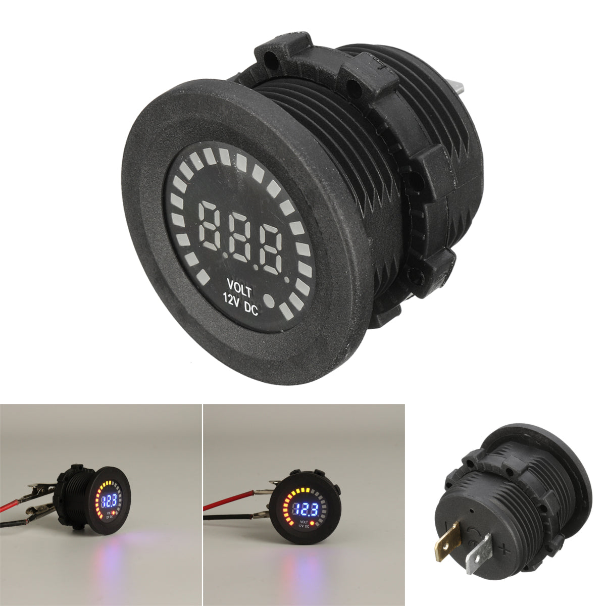 12V LED Digital Voltage Socket Meter Display Auto Car Motorcycle Panel Volt Meterr