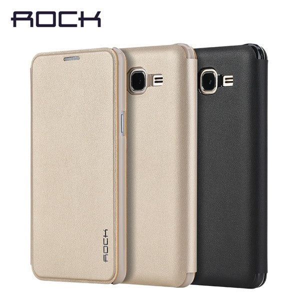ROCK Touch Series Flip Simple PU Leather Protective Case Cover for Samsung Galaxy ON7