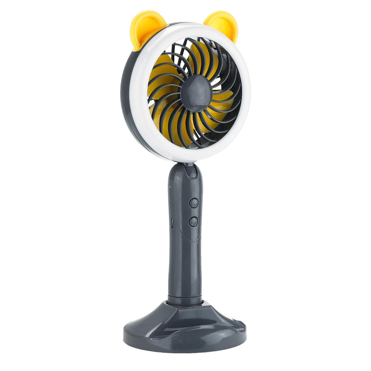 Potrable Mini Handheld USB Desktop Fan LED Filling Light Phone Holder Cooling Fan