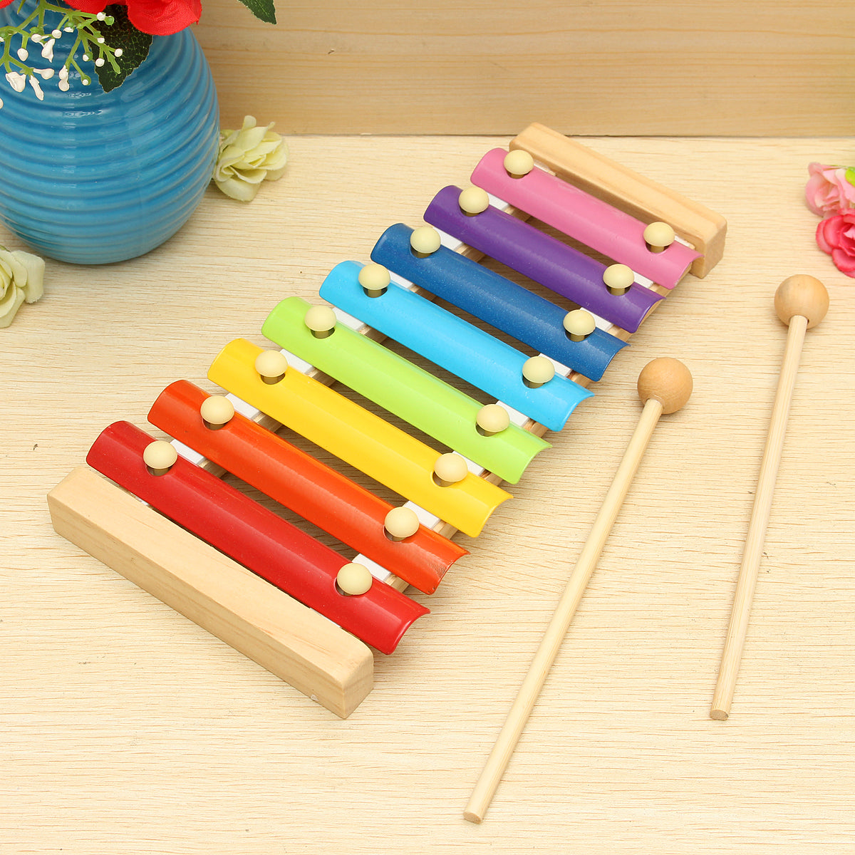 Kids Toys 8 Notes Musical Xylophone Piano Wooden Instrument For Children