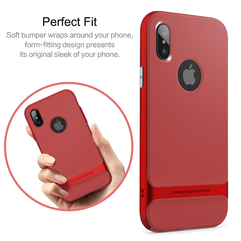 Rock Slim Anti Fingerprint Textured Case For iPhone X