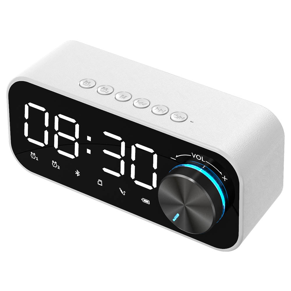 Bluetooth Alarm Clock Speaker Digital Display Alarm Clock LED Wireless Subwoofer Music Player Table Clock Home Decor
