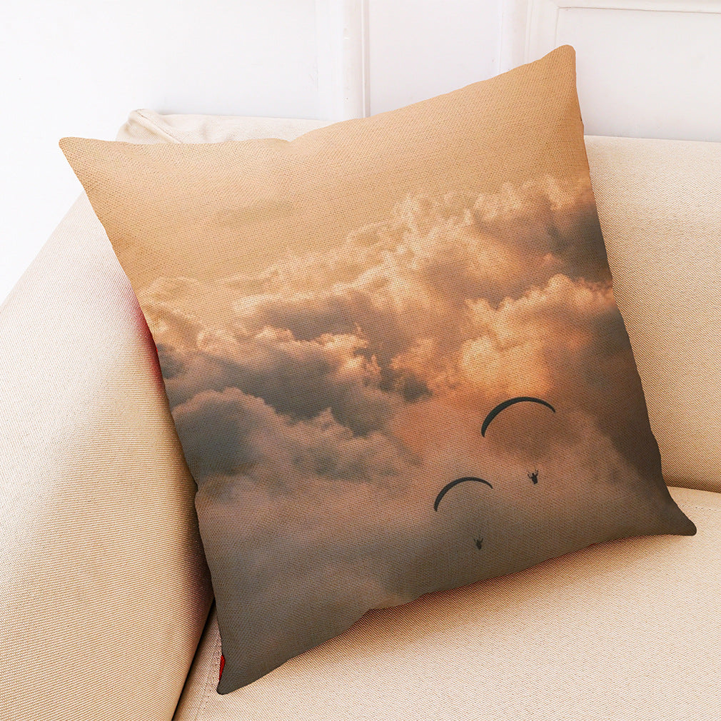 Honana BX 45x45cm Skydiving Pattern Luxury Cushion Cover Graffi Style Throw Pillow Case Pillow Cover