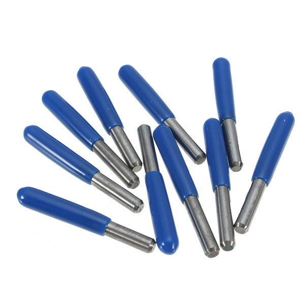Wolike 10pcs 3.175mm Shank 0.1mm V-shape Carbide PCB Engraving Bits 10 Degree Cutter PCB Drill Bit