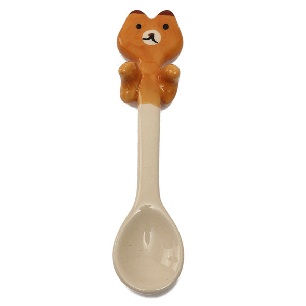 Cute Cartoon Animal Ceramic Hanging Coffee Scoop Milk Tea Soup Spoon Tableware Decor