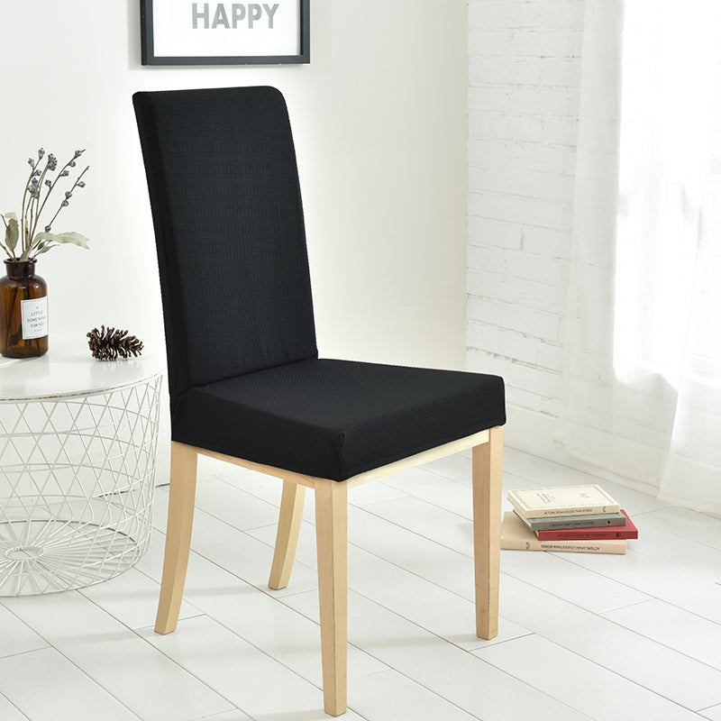 Waterproof Dinning Chair Covers Antidirt Waffle Fabric Seat Covers Stretch Spandex