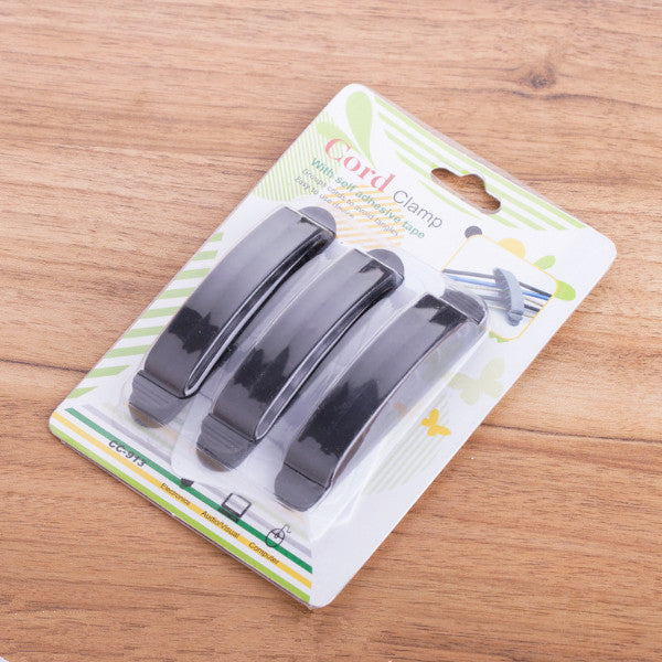 3PCS Plastic Cord Wire Line Organizer Clips Line USB Charger Cable Holder Desk Tidy Organiser