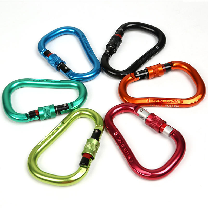 XINDA Q9703 Outdoor Quick-hanging Downhill Safety Caving Thread Master Lock Pear-type HMS Climbing