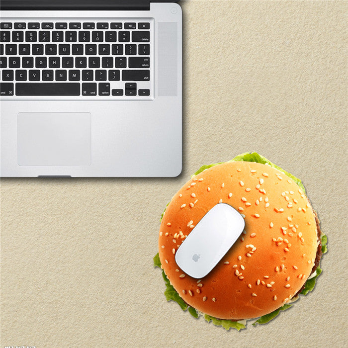Hamburger Mouse Pad Sticker Mouse Mat Decals PAG Waterproof Removable Stickers Home Decor Gift